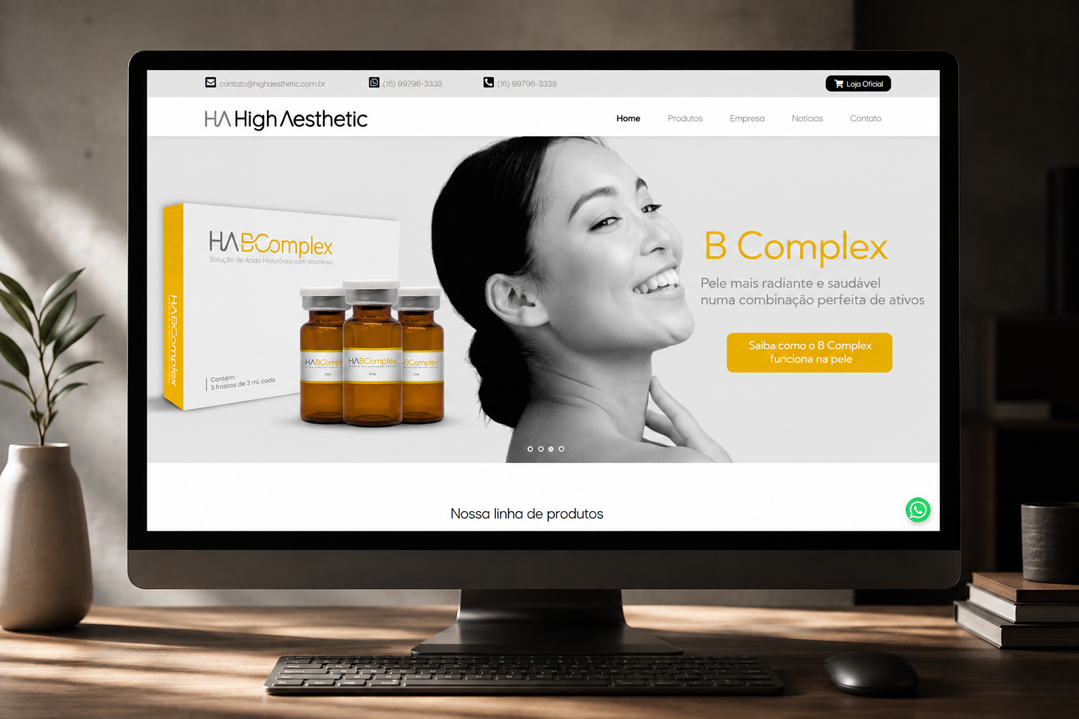 Projeto de site High Aesthetic